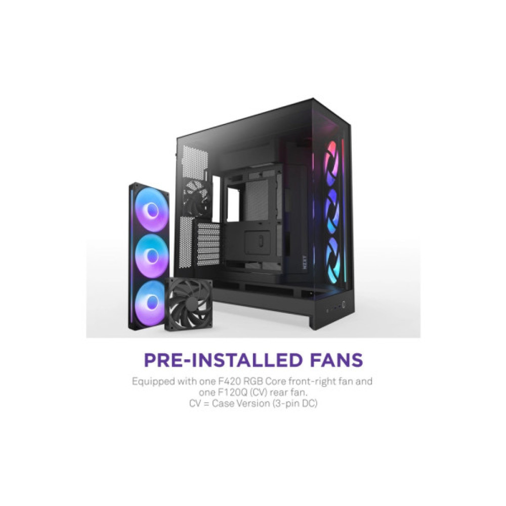 Корпус для ПК NZXT H9 Flow RGB Dual-Chamber All Black (CM-H92FB-R1)