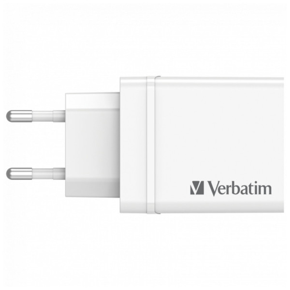 Зарядний пристрій Verbatim USB 30W PD3.0 4-ports white (49701)