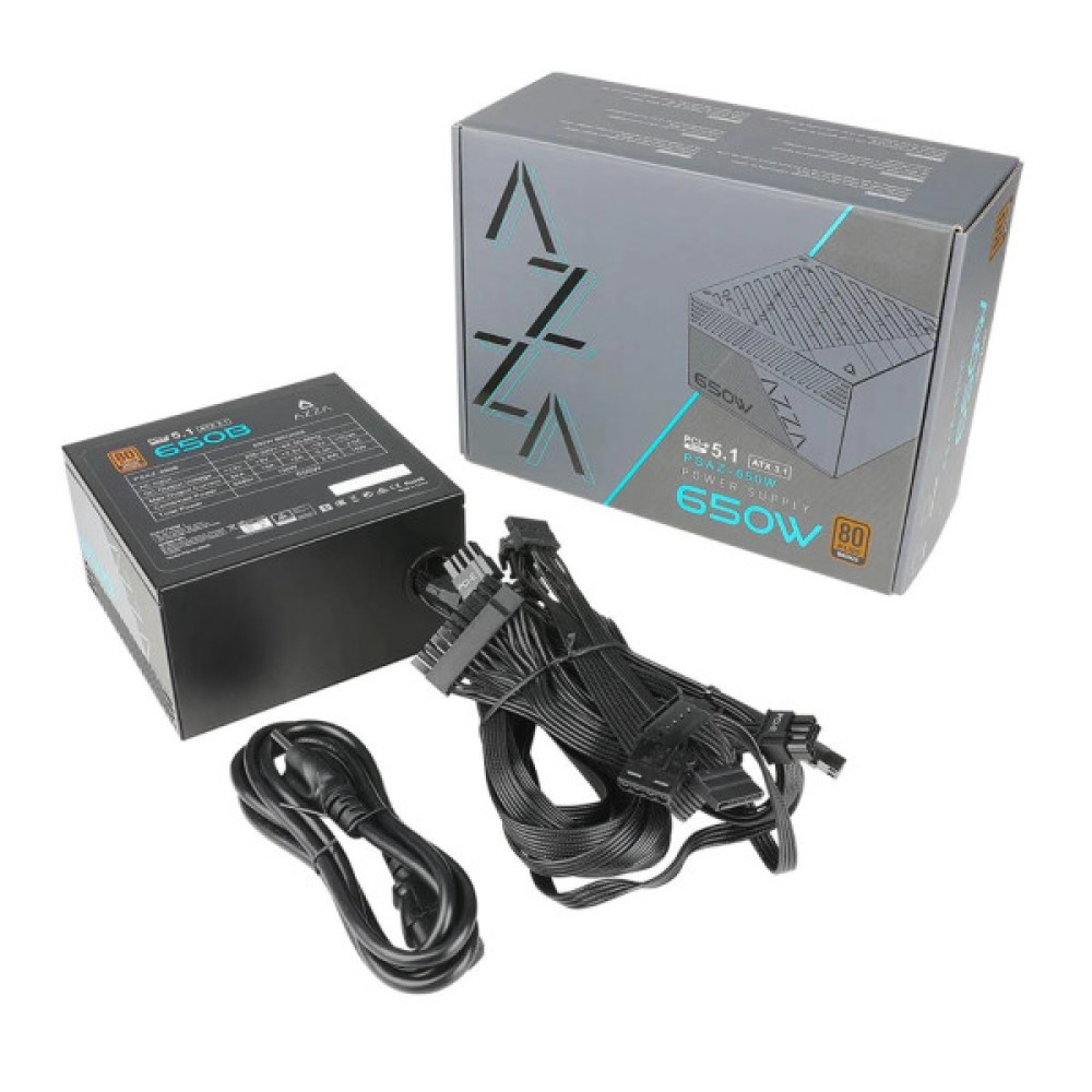 Блок живлення Azza 650W PSAZ-650B(ATX3.1) (PSAZ-650B(ATX3.1))