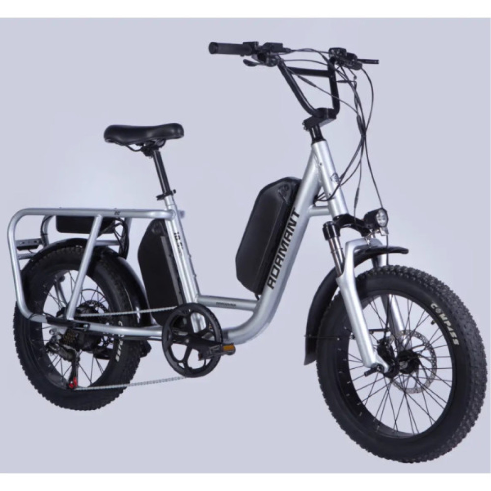 Електровелосипед Dorozhnik 20" ADAMANT HDD рама-18,5" 48B 17.5+12.5А*г 1000Вт 2026 срiблястий (ELB-D-20-080)