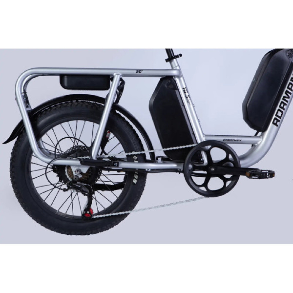 Електровелосипед Dorozhnik 20" ADAMANT HDD рама-18,5" 48B 17.5+12.5А*г 1000Вт 2026 срiблястий (ELB-D-20-080)