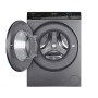 Пральна машина Haier фронтальна, 9кг, 1400, A+++, 60см, дисплей, пара, інвертор, люк чорний, прямий привід, cріблястий