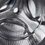 Пральна машина Haier фронтальна, 9кг, 1400, A+++, 60см, дисплей, пара, інвертор, люк чорний, прямий привід, cріблястий