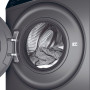 Пральна машина Haier фронтальна, 9кг, 1400, A+++, 60см, дисплей, пара, інвертор, люк чорний, прямий привід, cріблястий