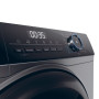 Пральна машина Haier фронтальна, 9кг, 1400, A+++, 60см, дисплей, пара, інвертор, люк чорний, прямий привід, cріблястий