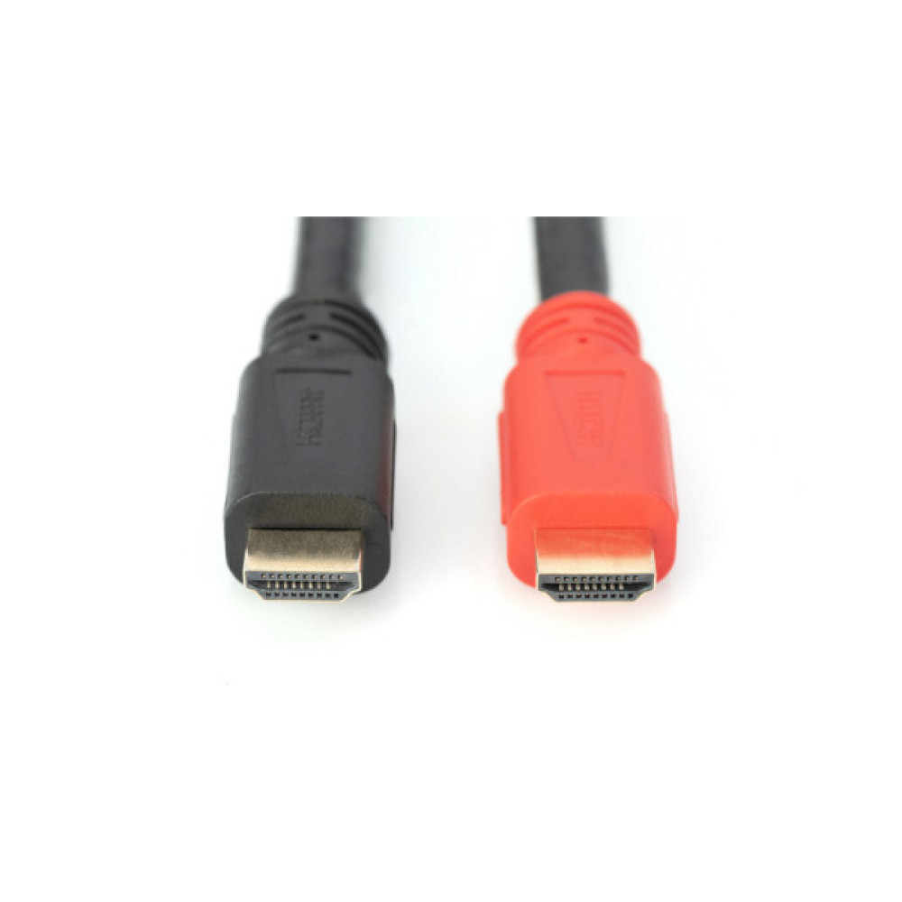 Кабель мультимедійний HDMI M to HDMI M 10.0m Full HD 60Hz AOC w/Amplifier black Digitus (AK-330105-100-S)