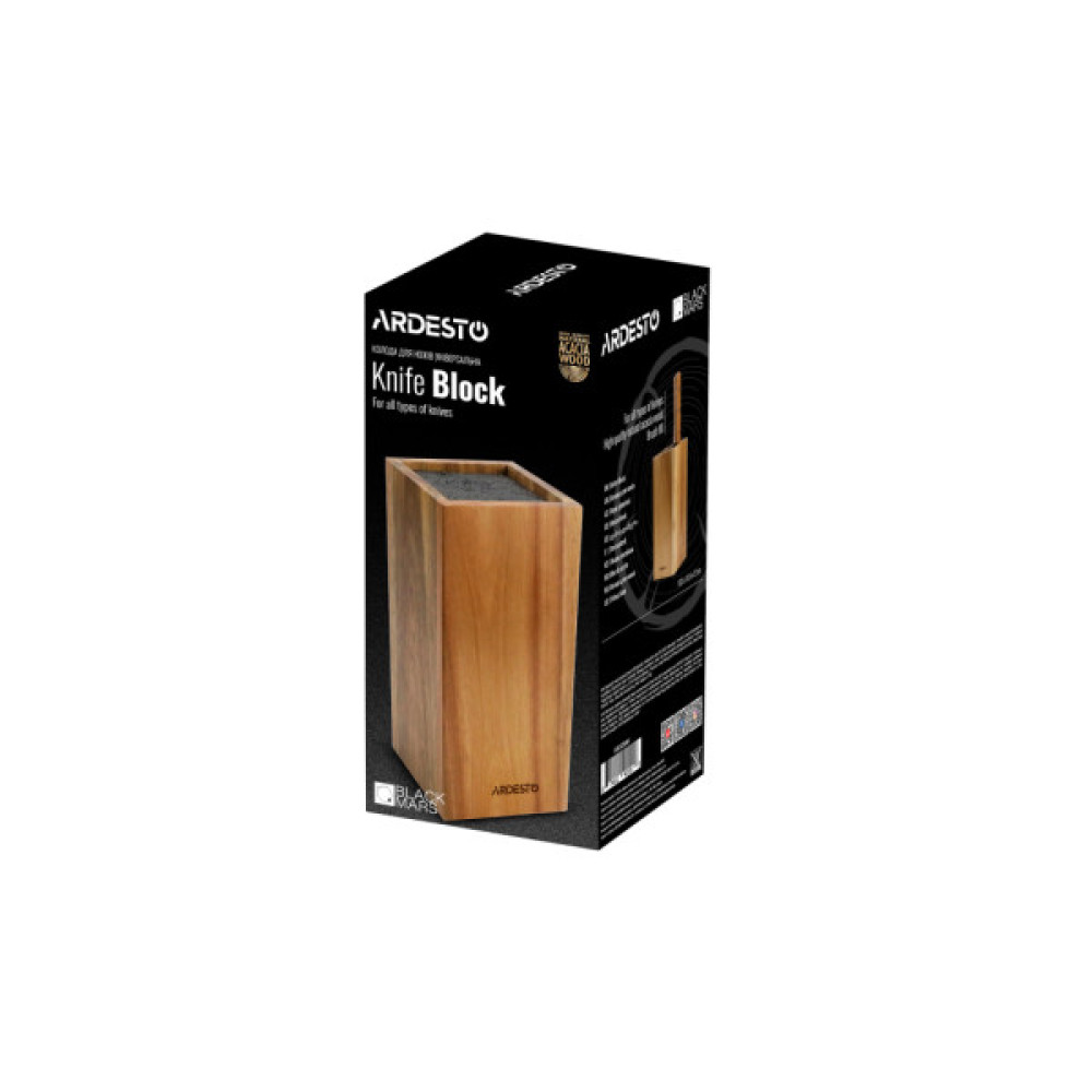 Підставка для ножів ARDESTO Black Mars 23 см Wood (AR2123AH)