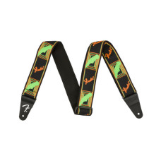 Ремінь для гітари Fender Strap 2" Neon Monogrammed Green Orange (232339)