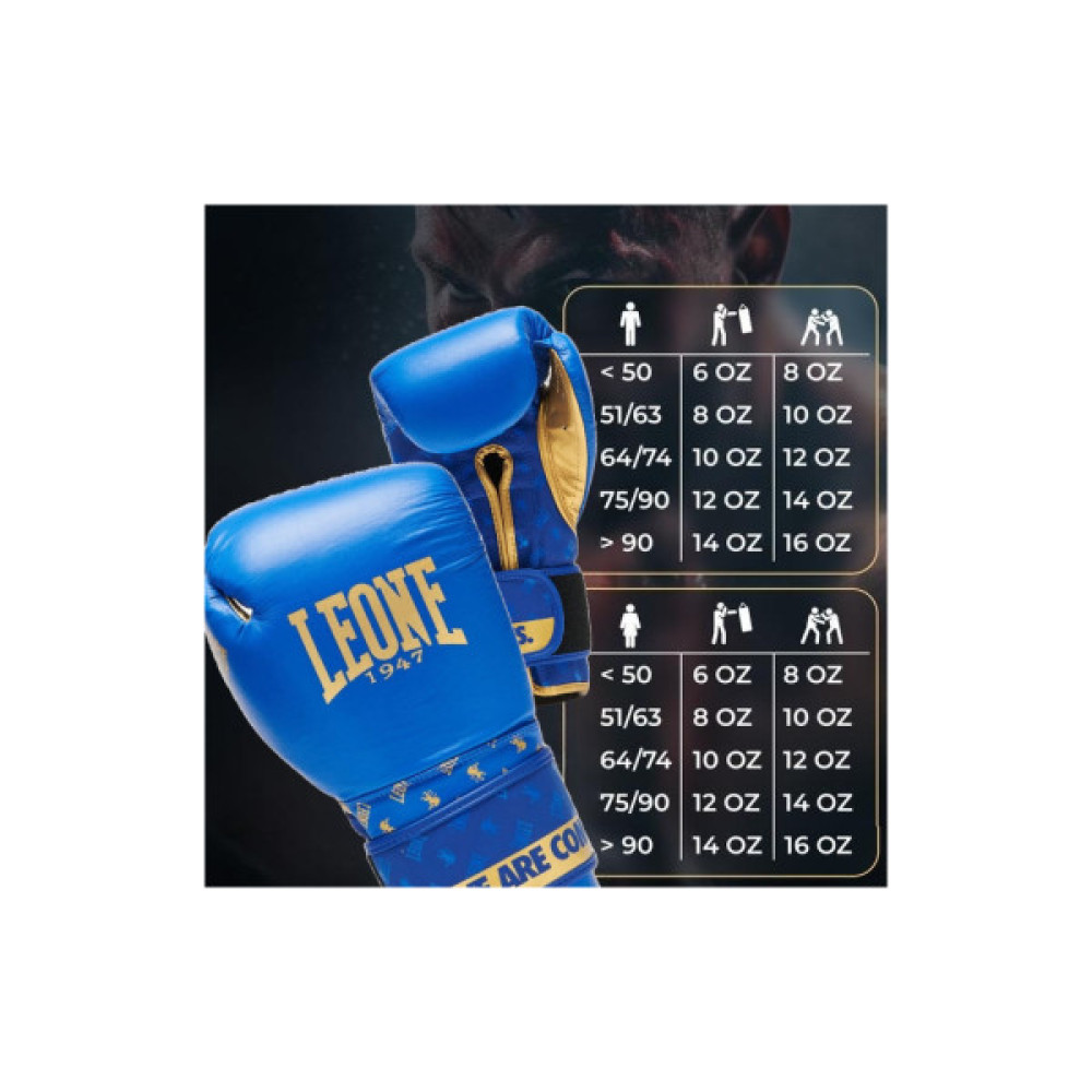 Боксерські рукавички Leone GN220 DNA Blue 10 унцій (GN220_Blue_10oz)