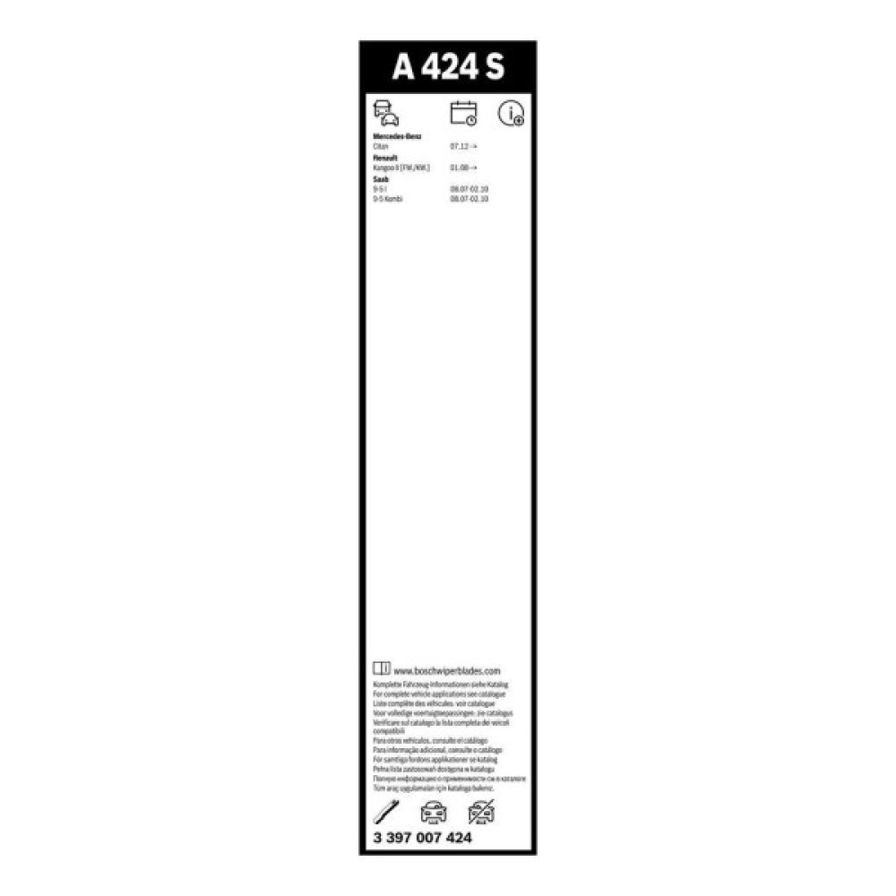 Щітка склоочисника Bosch 3 397 007 424