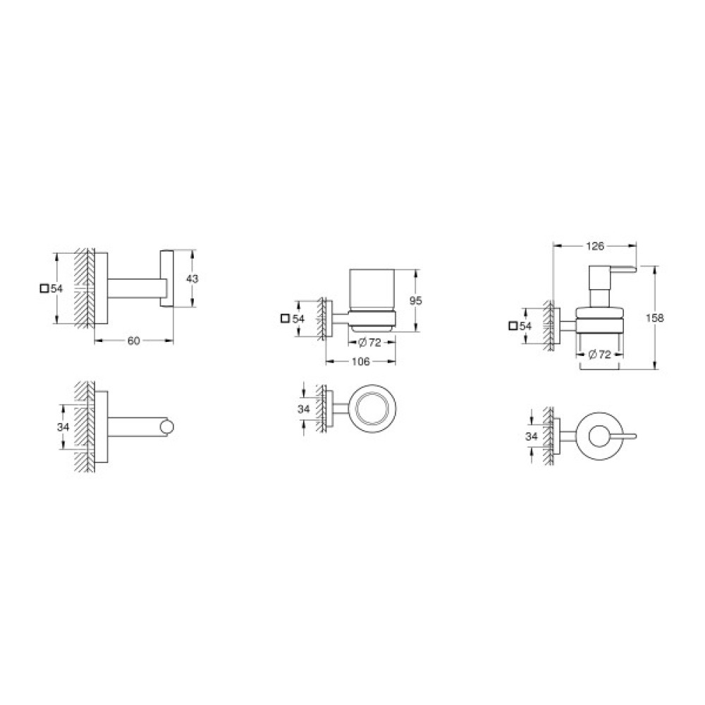 Комплект аксесуарів для раковини Grohe Start Cube