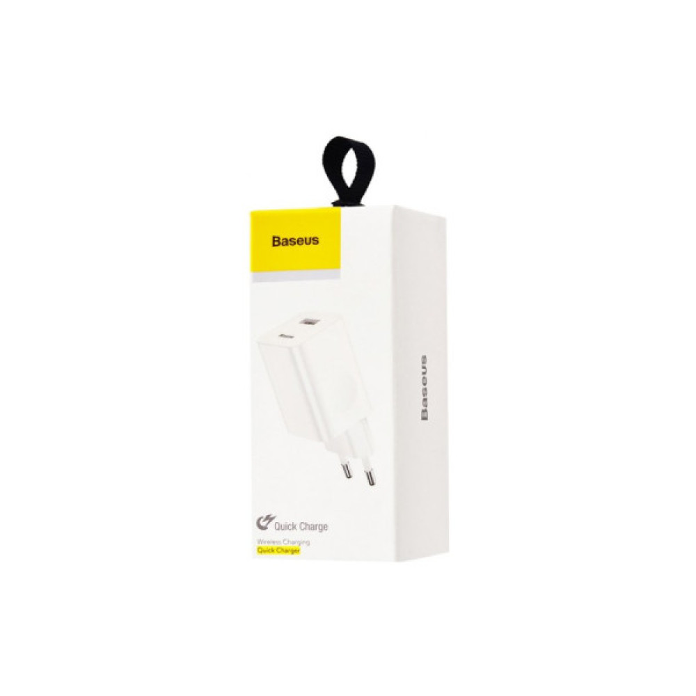 Зарядний пристрій Baseus 1xUSB 18W white (CCALL-BX02)