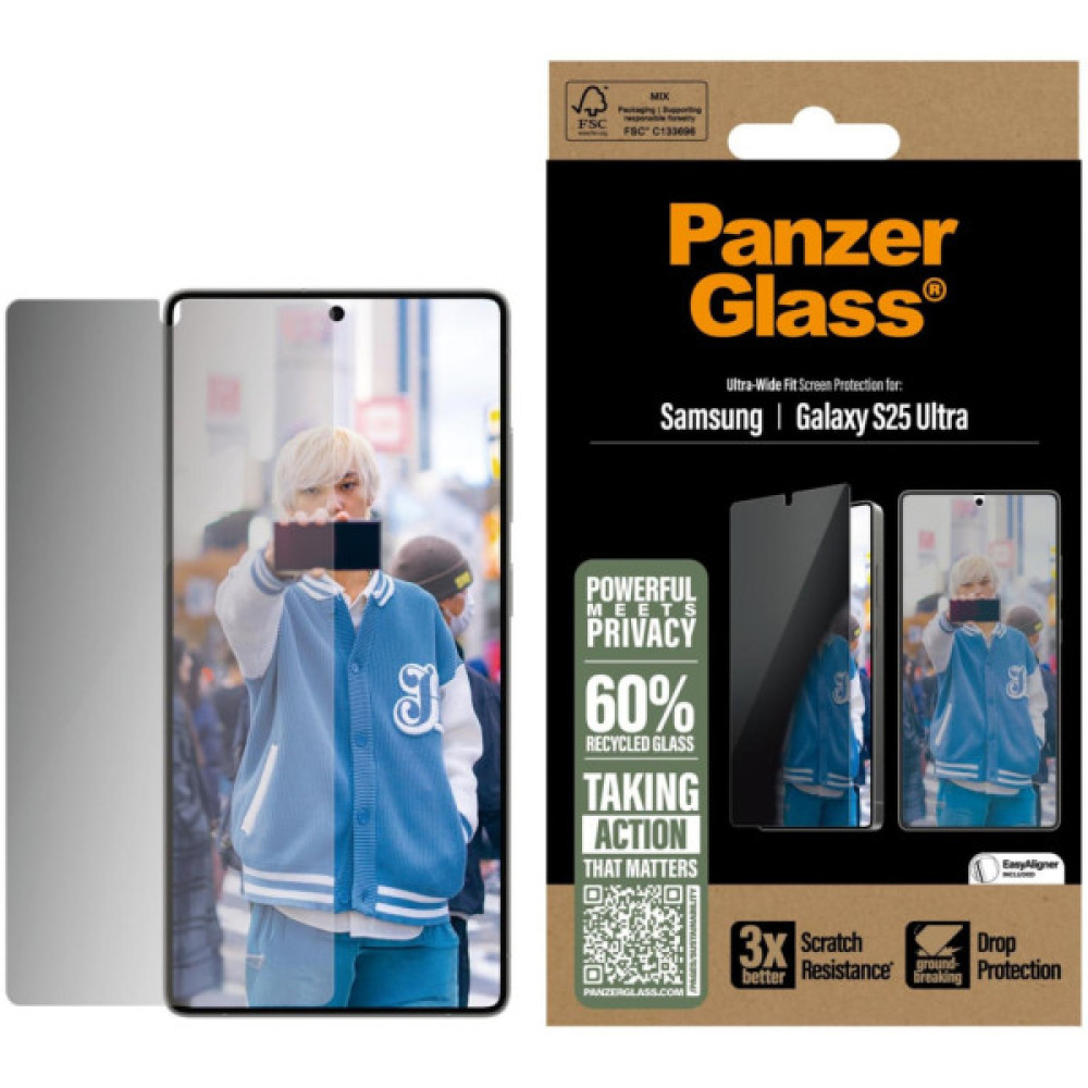 Скло захисне PANZERGLASS Privacy Samsung Galaxy S25 Ultra Ultra-Wide Fit (PG_PGRPUWFG38488) Скло захисне PANZERGLASS Privacy Samsung Galaxy S25 Ultra Ultra-Wide Fit (PG_PGRPUWFG38488)