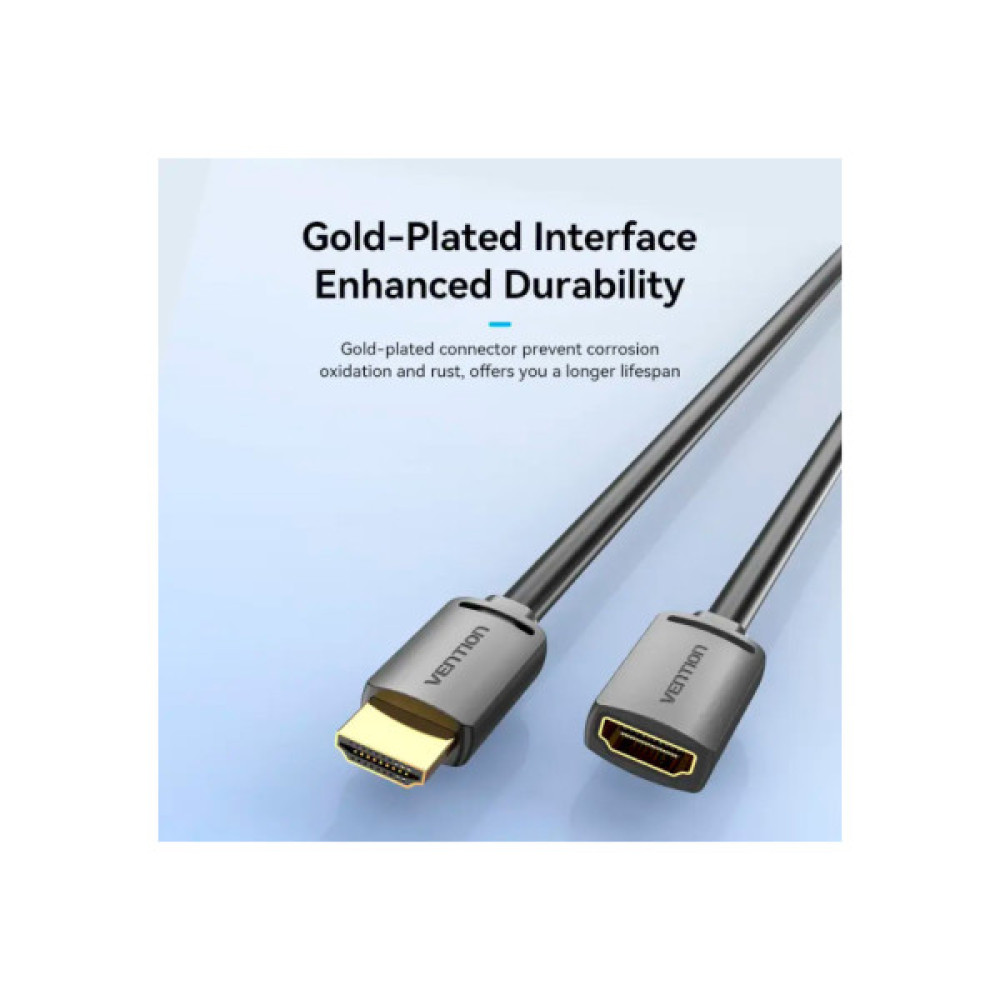 Кабель мультимедійний HDMI M to HDMI F 2.0m V2.0 4K60Hz VENTION (AHCBH)