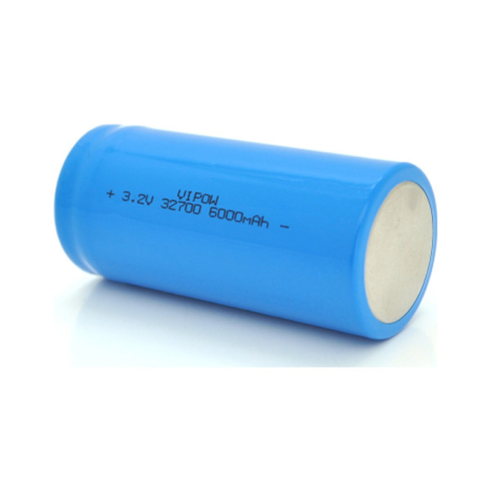 Акумулятор 32700 6000mAh, LiFePO4, FlatTop, 3.2V, Blue Vipow (IFR32700-6000mAhFT / 31076)
