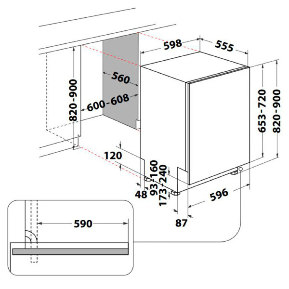 Посудомийна машина Indesit D2I HD524 A