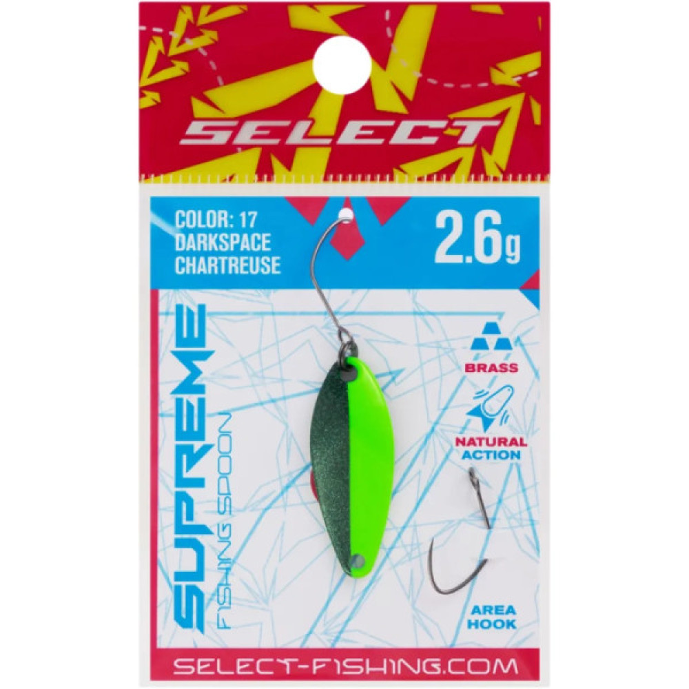 Блешня Select Supreme 2.6g 30mm 17 DarkSpace Chartreuse (1870.80.61)