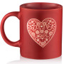 Чашка ARDESTO Heart, 320мл, кераміка, червоний (AR3074R)