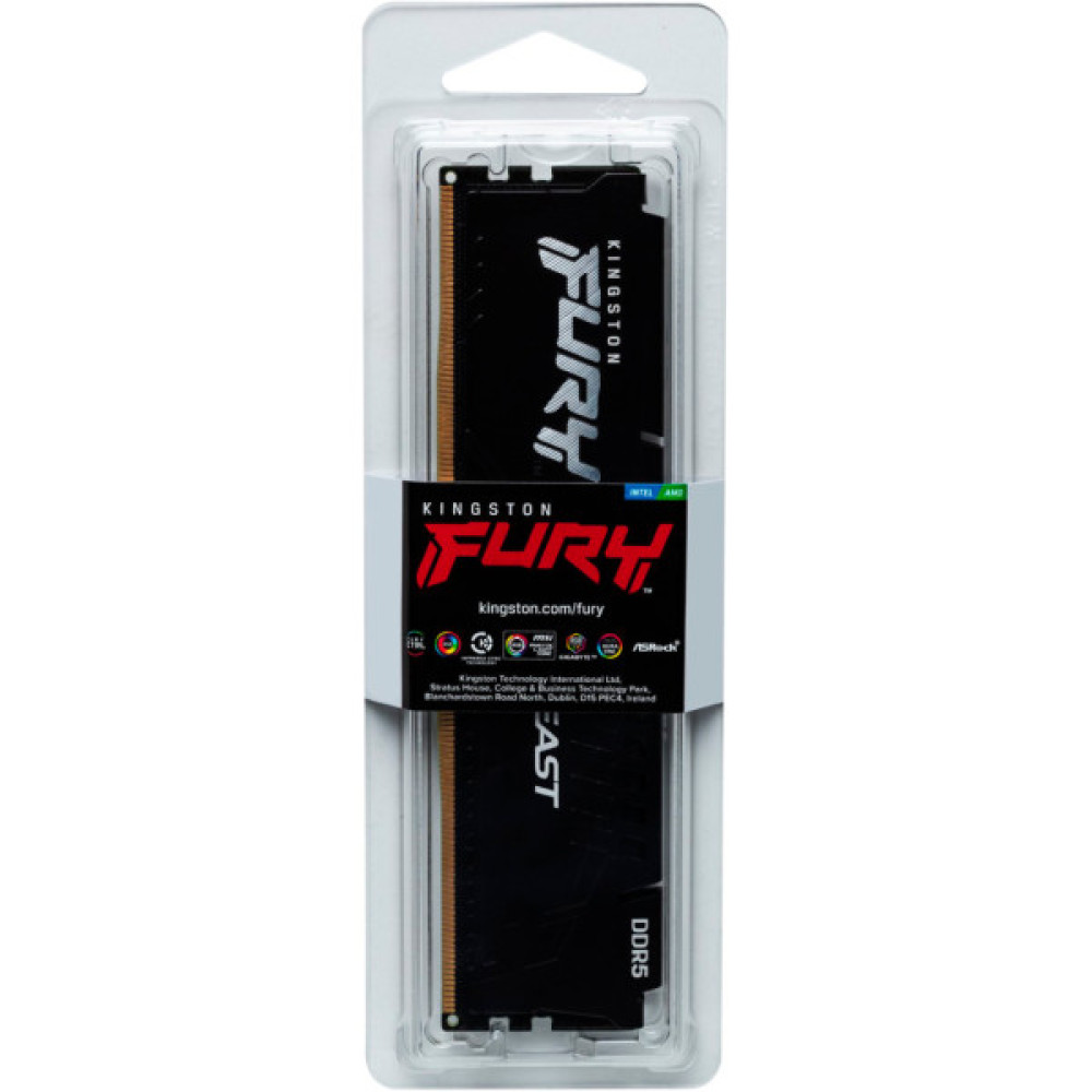 Модуль пам'яті для комп'ютера DDR5 32GB 6000 MHz Beast EXPO Black Kingston Fury (ex.HyperX) (KF560C36BBE2-32)