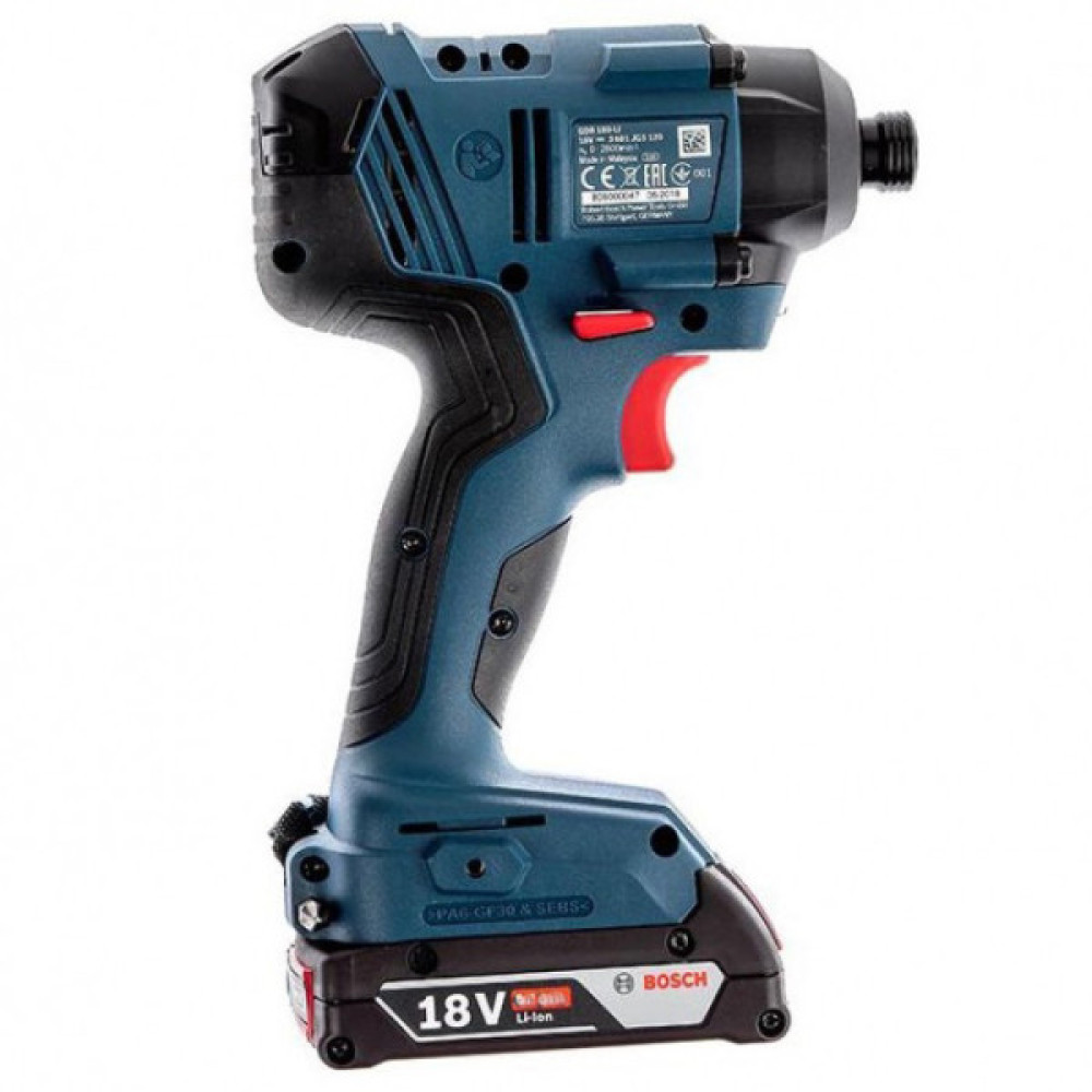 Гвинтоверт ударний акумуляторний Bosch Professional GDR 180-Li 18В АКБ 2х2А·год 2600об·хв 160Нм 1/4" кейс 1.1кг