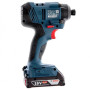 Гвинтоверт ударний акумуляторний Bosch Professional GDR 180-Li 18В АКБ 2х2А·год 2600об·хв 160Нм 1/4" кейс 1.1кг