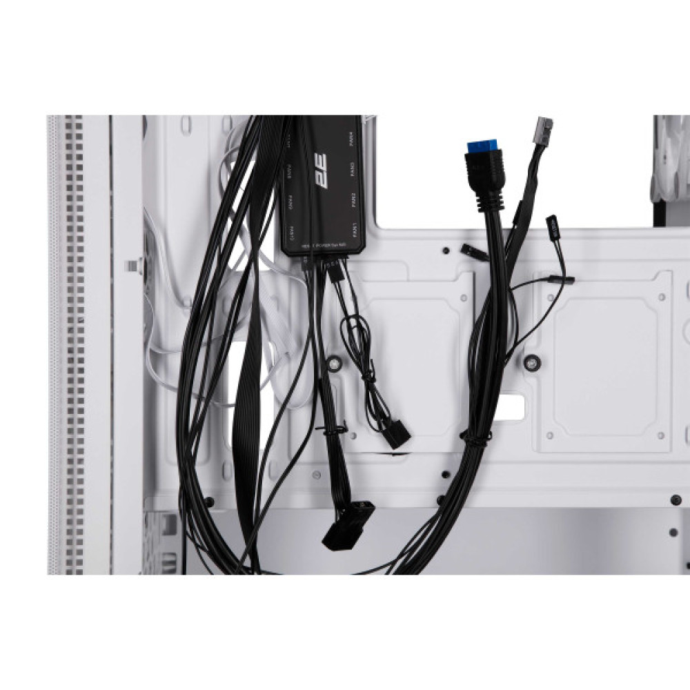 Корпус 2E GAMING Virtus Neo G3301NW без БЖ 2xUSB3.0, 1xUSB2.0, 3x140мм ARGB, 1x120мм ARGB, VGA 340мм, LCS ready, контролер з пультом, TG Side Panel, ATX, білий