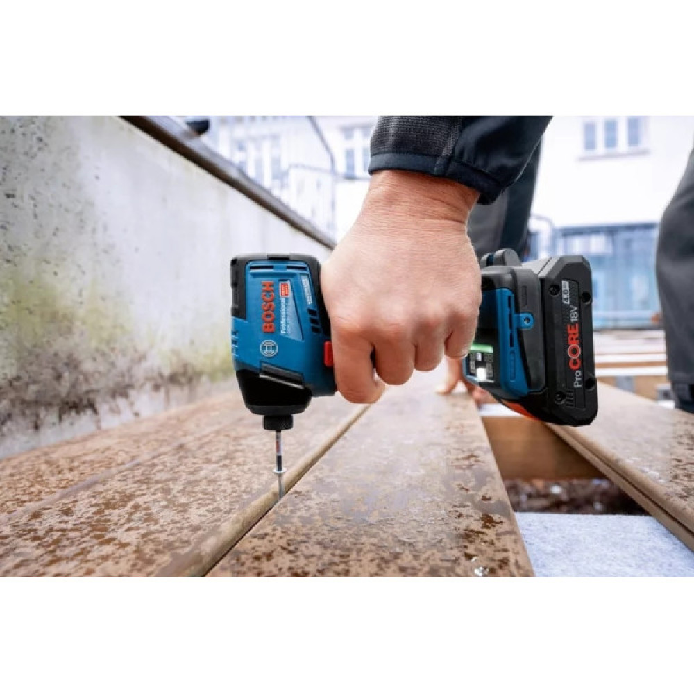 Гвинтоверт ударний акумуляторний Bosch Professional GDR 18V-220 C 18В 2х5А·год 0-3400об·хв 220Нм 1кг Bluetooth