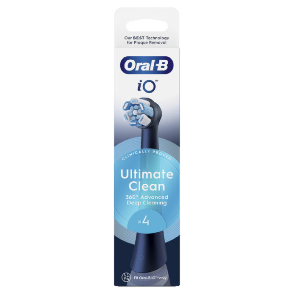 Насадка для зубної щітки Oral-B iO Ultimate Clean Black 4ct (8700216199483)
