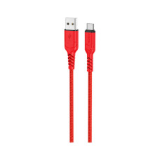 Дата кабель USB 2.0 AM to USB-C 1.0m 3A nylon X59 red HOCO (6931474744937) Дата кабель USB 2.0 AM to USB-C 1.0m 3A nylon X59 red HOCO (6931474744937)