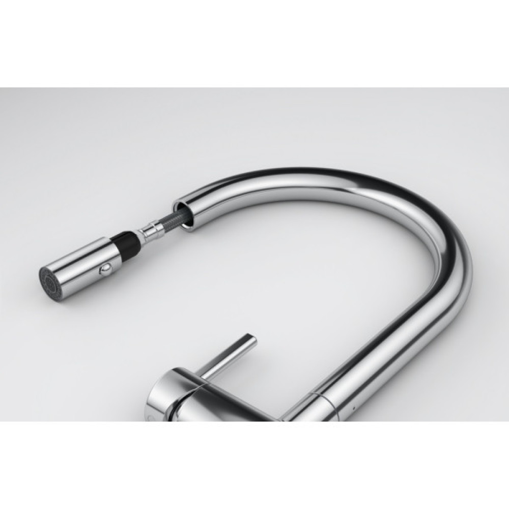 Змішувач для кухні Franke Active J, довж.виливу - 220мм, поворотний, 1+1фільтр+душ, хром