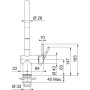 Змішувач для кухні Franke Active J, довж.виливу - 220мм, поворотний, 1+1фільтр+душ, хром