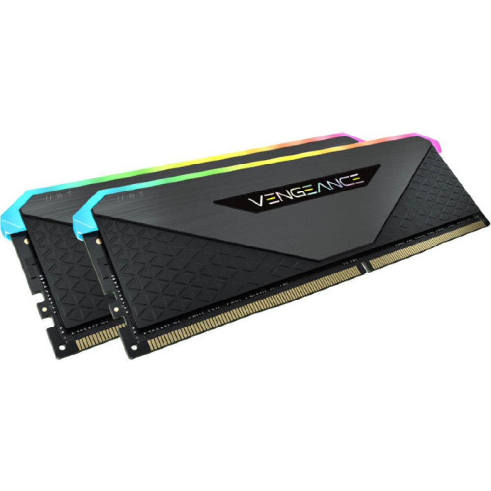 Модуль пам'яті для комп'ютера DDR4 32GB (2x16GB) 3600 MHz Vengeance RGB RT Black Corsair (CMN32GX4M2Z3600C18)