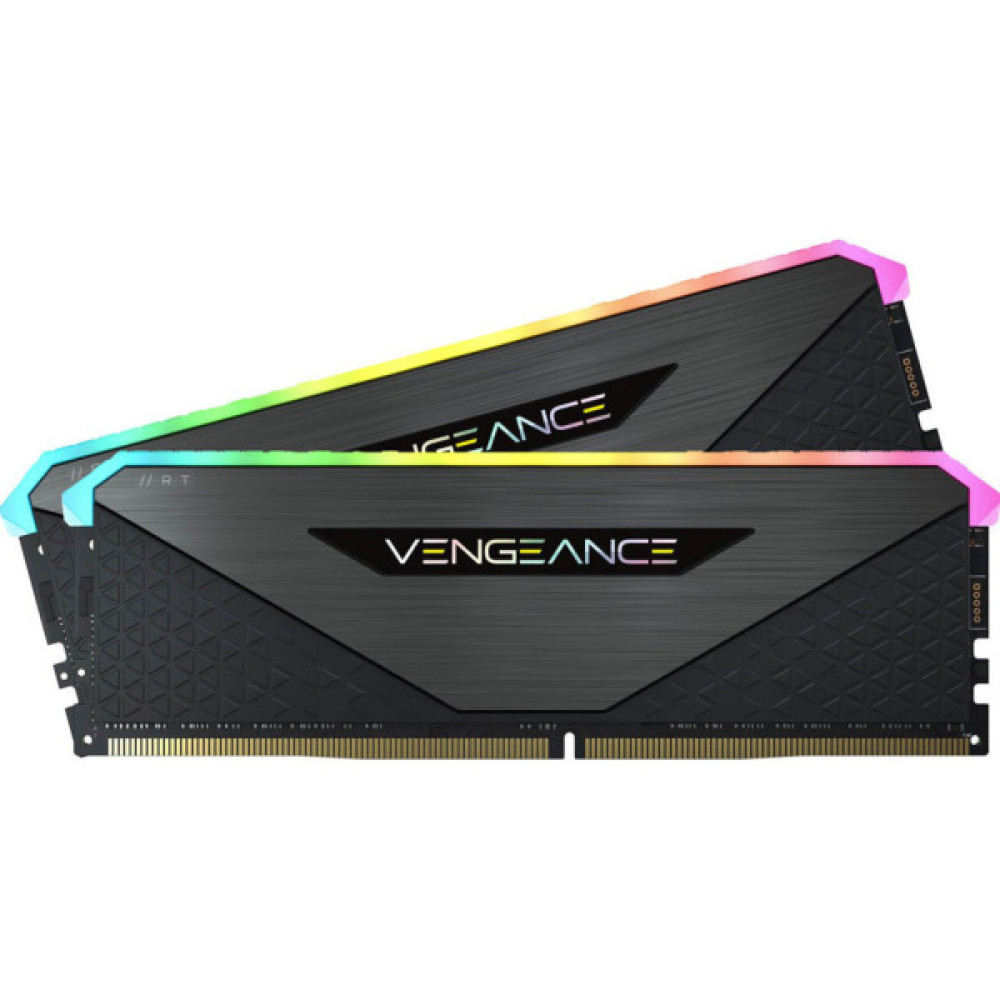 Модуль пам'яті для комп'ютера DDR4 32GB (2x16GB) 3600 MHz Vengeance RGB RT Black Corsair (CMN32GX4M2Z3600C18)