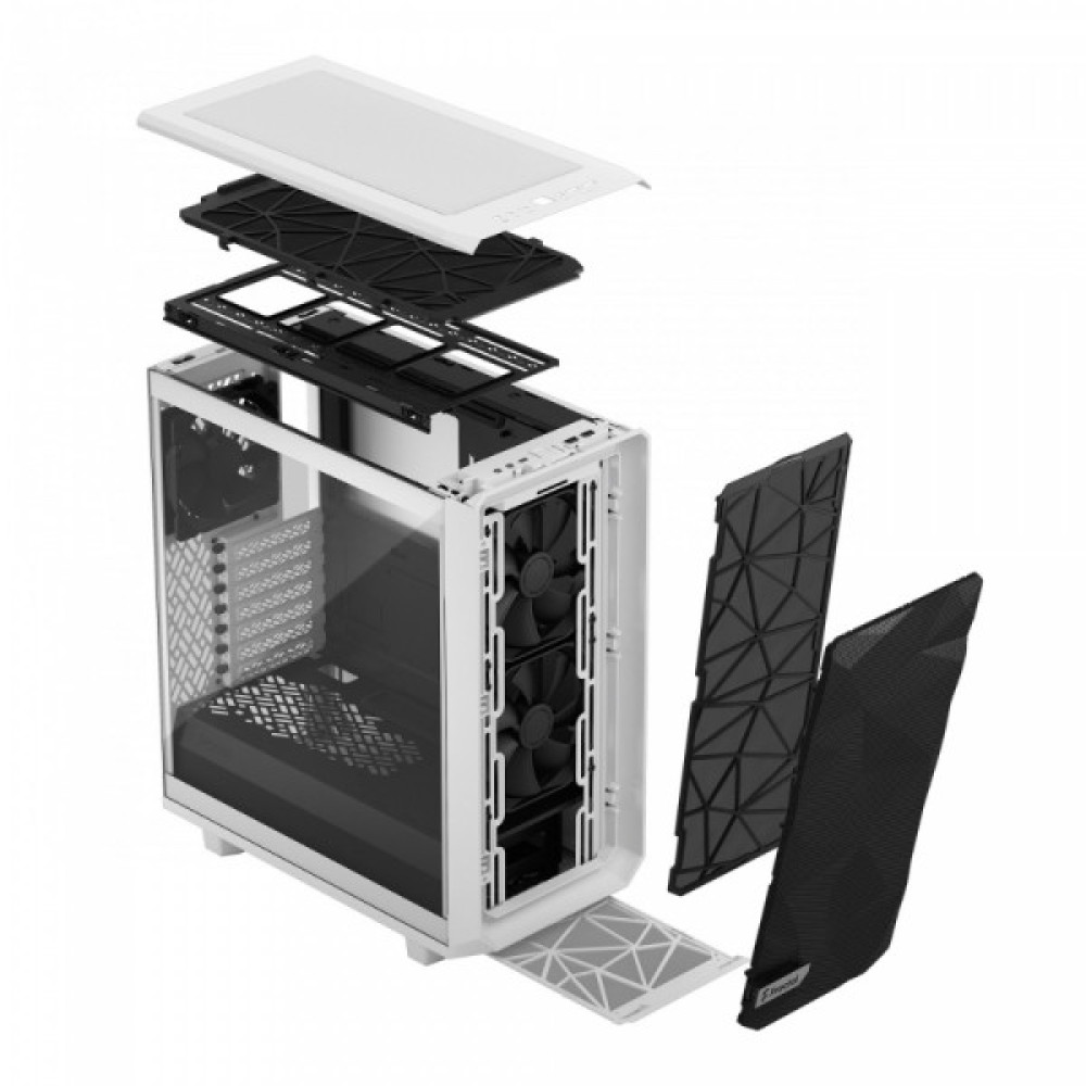 FRACTAL DESIGN Meshify 2 Compact White TG CT (FD-C-MES2C-05)