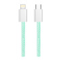 Дата кабель USB-C to Lightning 1.0m 27W green ColorWay (CW-CBPDCL061-G)