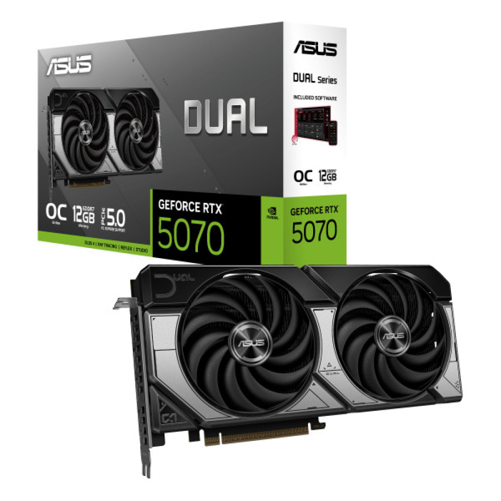 Відеокарта ASUS GeForce RTX 5070 12GB GDDR7 OC DUAL-RTX5070-O12G