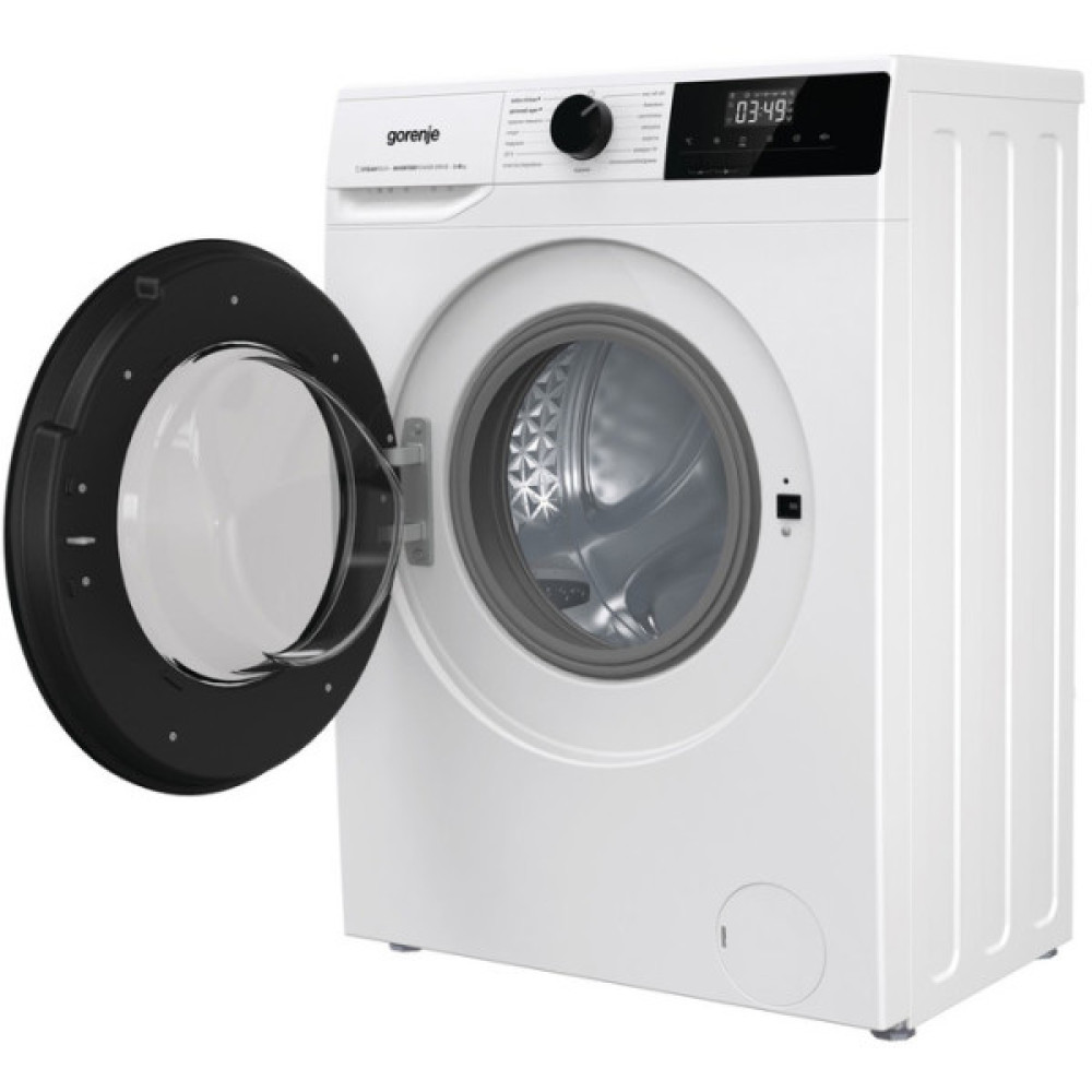 Пральна машина Gorenje фронтальна, 8кг, 1400, A+++, 55см, дисплей, пара, інвертор, білий