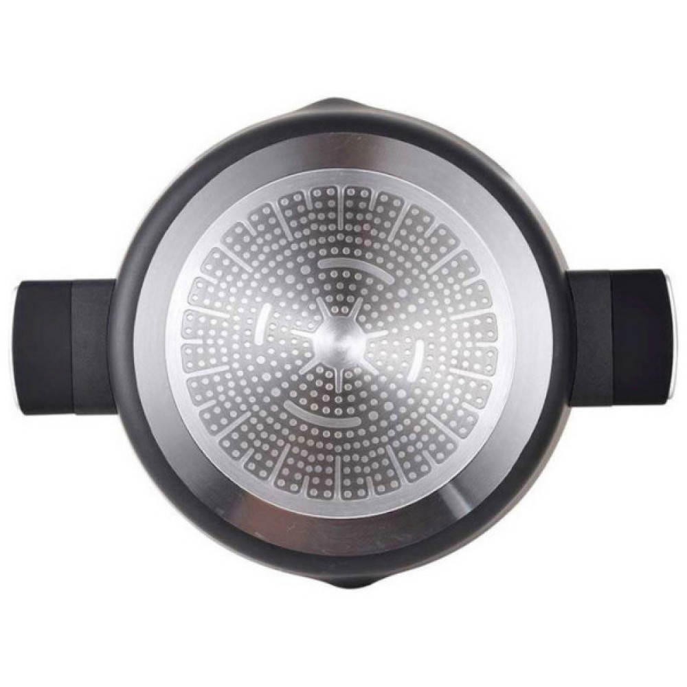 Сотейник Bergner Ion plus з кришкою 28 см (BG-35913-BK)