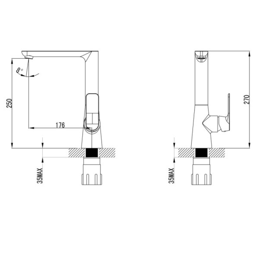Змішувач Corso BRACCIANO CF-4B236C (9617100)