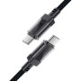 Дата кабель USB-C to USB-C 1.2m 60W stainless steel C12-03 Black Acefast (6974316283317)