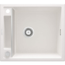 Мийка кухонна Deante Magnetic, граніт, квадрат, без крила, 560х500х219мм, чаша - 1, накладна, алебастр