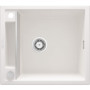 Мийка кухонна Deante Magnetic, граніт, квадрат, без крила, 560х500х219мм, чаша - 1, накладна, алебастр