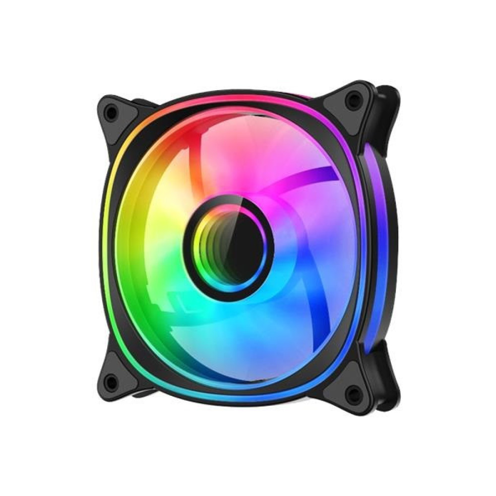 Корпусний вентилятор 2E GAMING Air Cool X Fan ACF120XB-ARGB, 120мм, 1200rpm, 3pin, 3pin +5VARGB, 20,4dBa, чорний