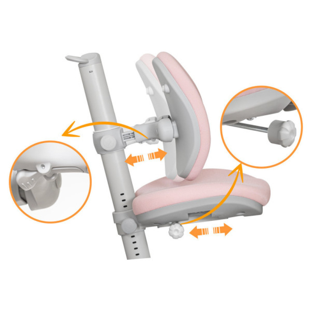 Дитяче крісло Mealux Ortoback Duo Pink (Y-510 KP)