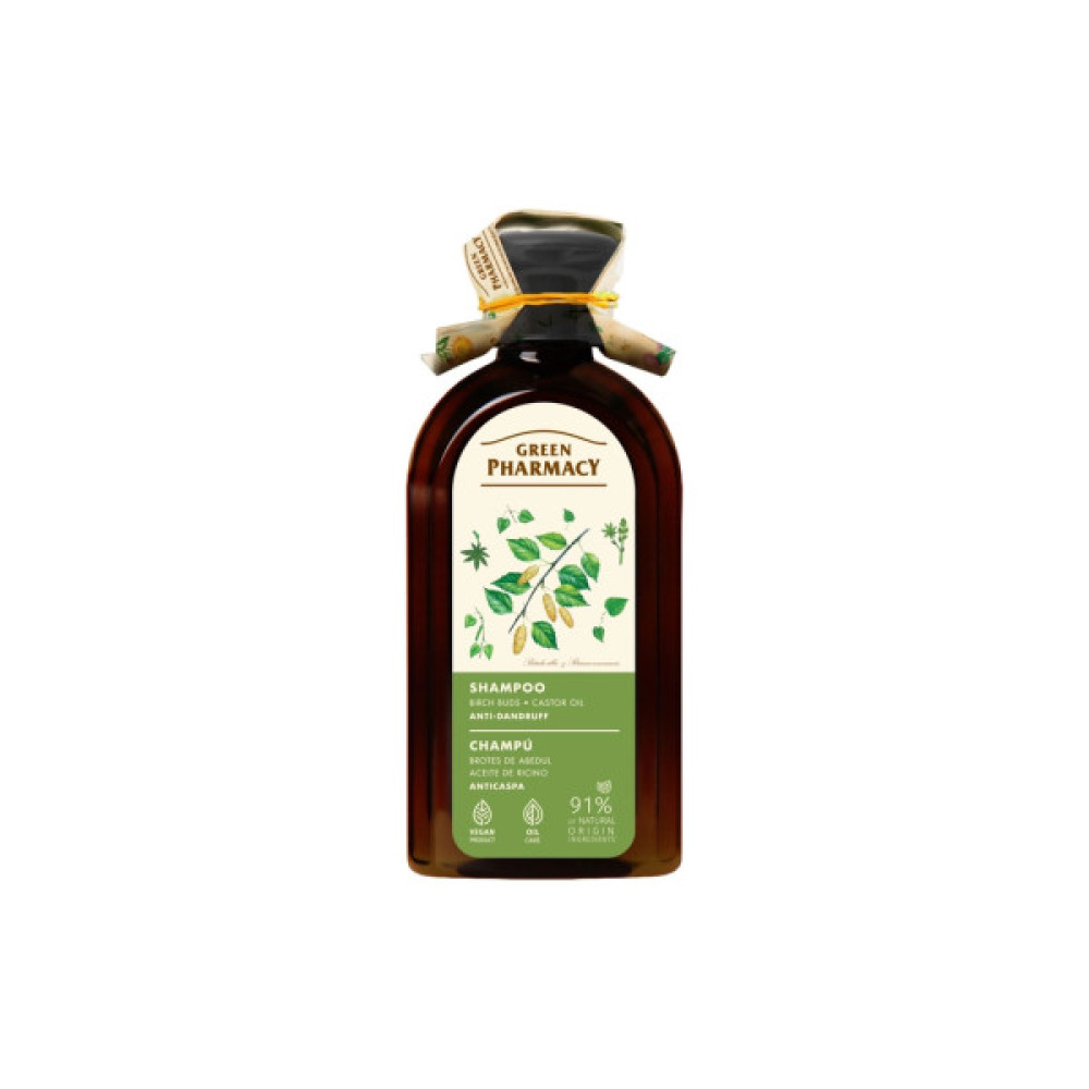 Шампунь Green Pharmacy Березові бруньки і касторова олія 350 мл (4823015934353)