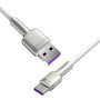 Дата кабель USB 3.1 AM to USB-C 2.0m 6.0A 66W Cafule Series Metal White Baseus (CAKF000202) Дата кабель USB 3.1 AM to USB-C 2.0m 6.0A 66W Cafule Series Metal White Baseus (CAKF000202)