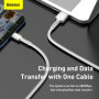 Дата кабель USB 3.1 AM to USB-C 2.0m 6.0A 66W Cafule Series Metal White Baseus (CAKF000202) Дата кабель USB 3.1 AM to USB-C 2.0m 6.0A 66W Cafule Series Metal White Baseus (CAKF000202)