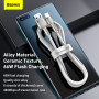 Дата кабель USB 3.1 AM to USB-C 2.0m 6.0A 66W Cafule Series Metal White Baseus (CAKF000202) Дата кабель USB 3.1 AM to USB-C 2.0m 6.0A 66W Cafule Series Metal White Baseus (CAKF000202)