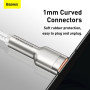 Дата кабель USB 3.1 AM to USB-C 2.0m 6.0A 66W Cafule Series Metal White Baseus (CAKF000202) Дата кабель USB 3.1 AM to USB-C 2.0m 6.0A 66W Cafule Series Metal White Baseus (CAKF000202)