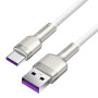 Дата кабель USB 3.1 AM to USB-C 2.0m 6.0A 66W Cafule Series Metal White Baseus (CAKF000202) Дата кабель USB 3.1 AM to USB-C 2.0m 6.0A 66W Cafule Series Metal White Baseus (CAKF000202)